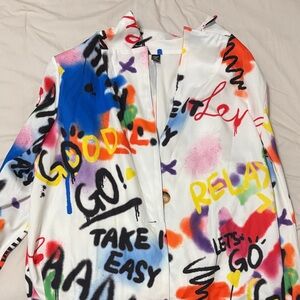 SHEIN Multicolor Artistic Jacket